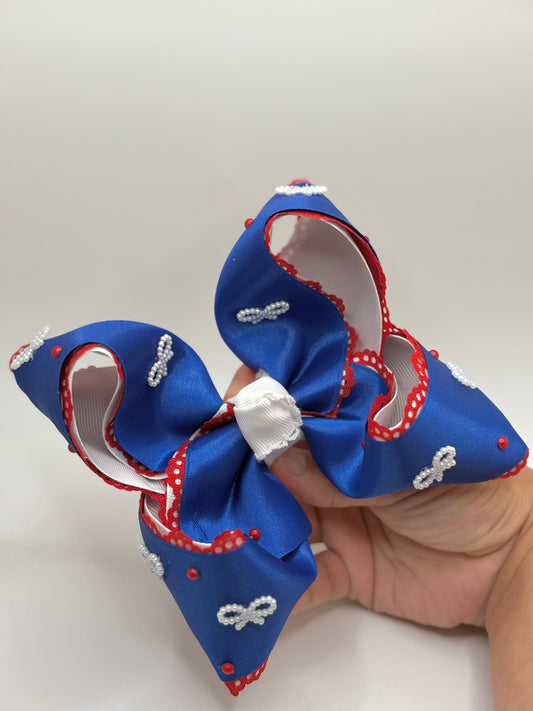 RWB pearl bows 🎀❤️🤍💙